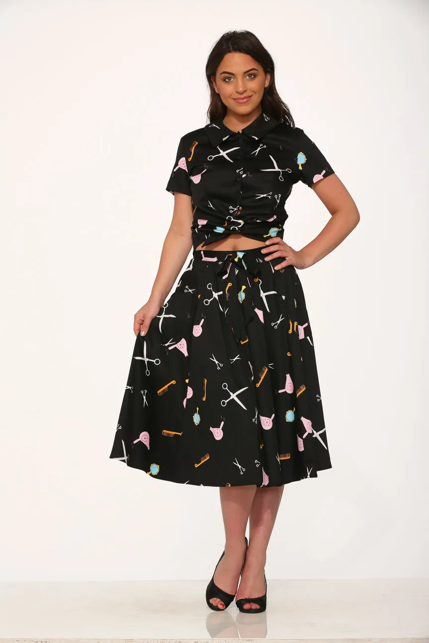 Black Beauty Salon Top & Skirt sold by Modcloth product image thumbnail 3
