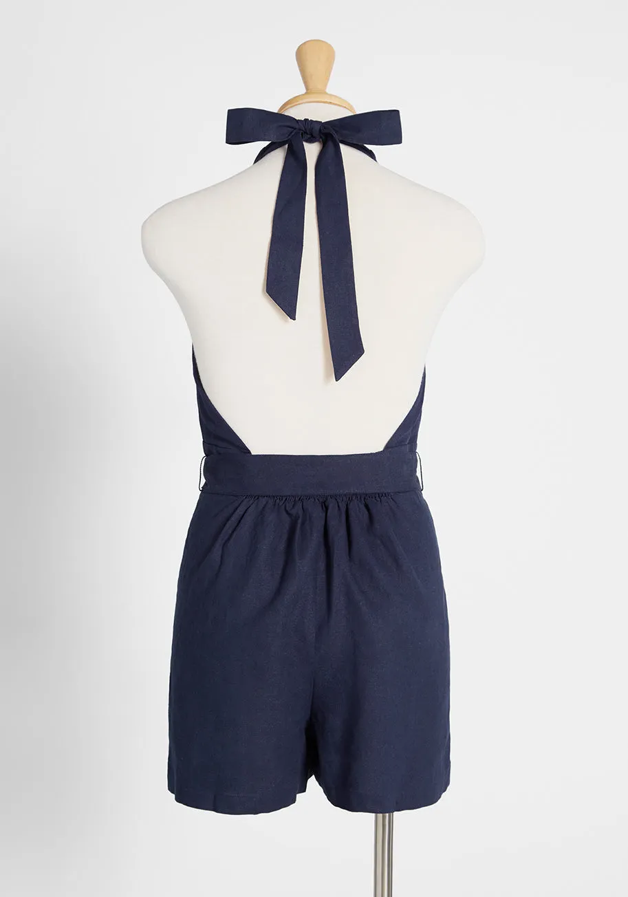 The Places You'll Bow Halter Neck Romper sold by Modcloth product image thumbnail 2