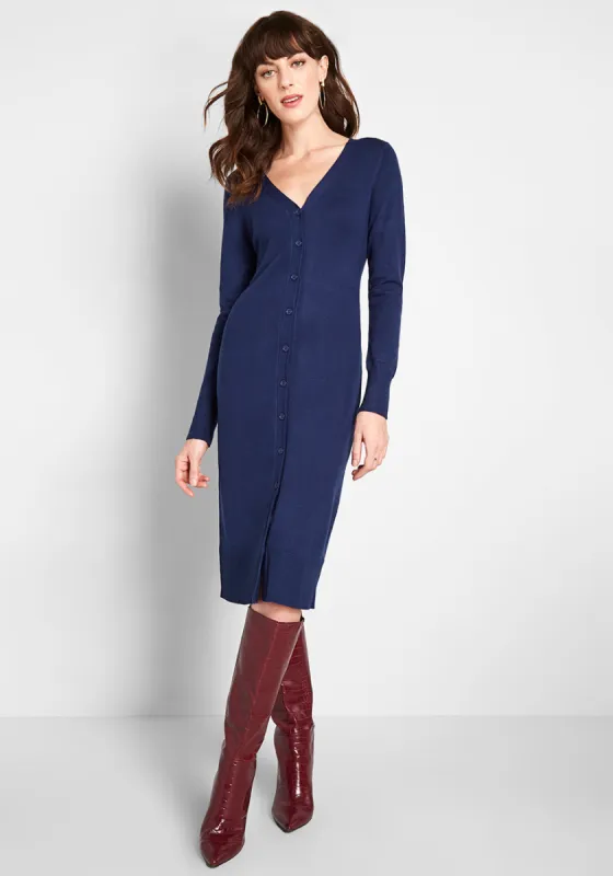 Charter School Buttoned Knit Dress sold by Modcloth