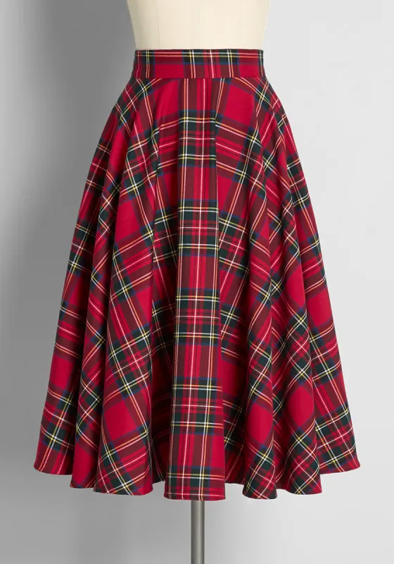 Joy to the Twirl Swing Skirt sold by Modcloth
