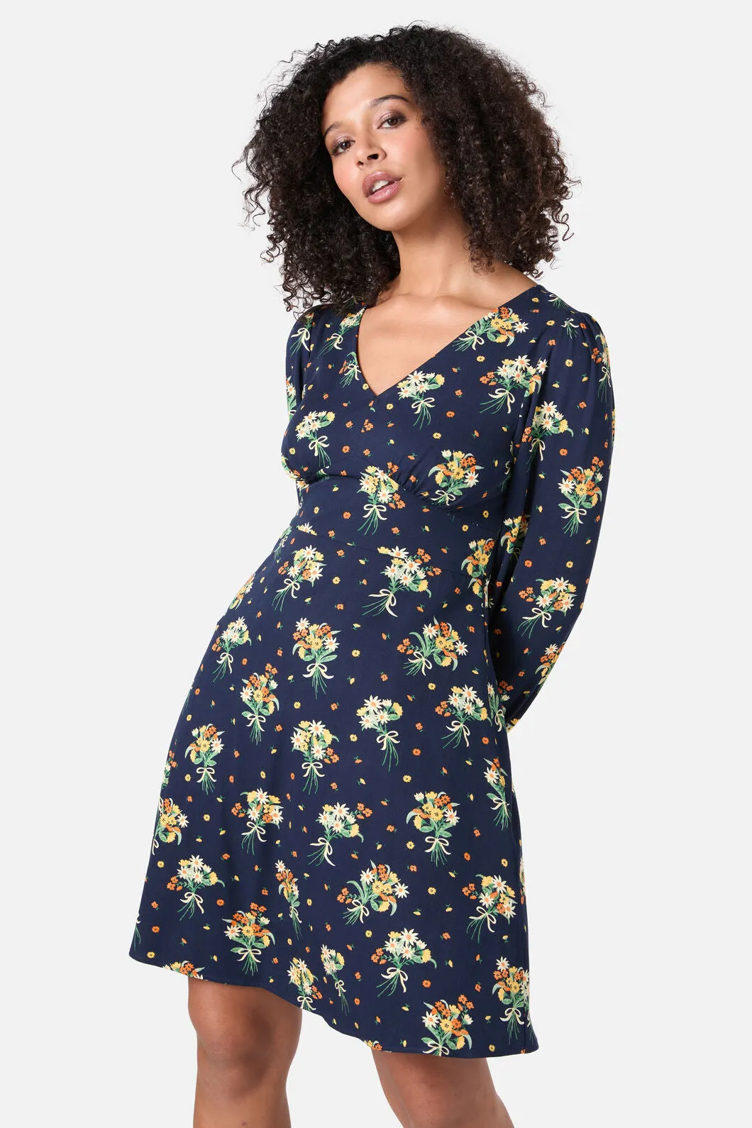 Lucia Floral Sleeved Dress sold by Modcloth