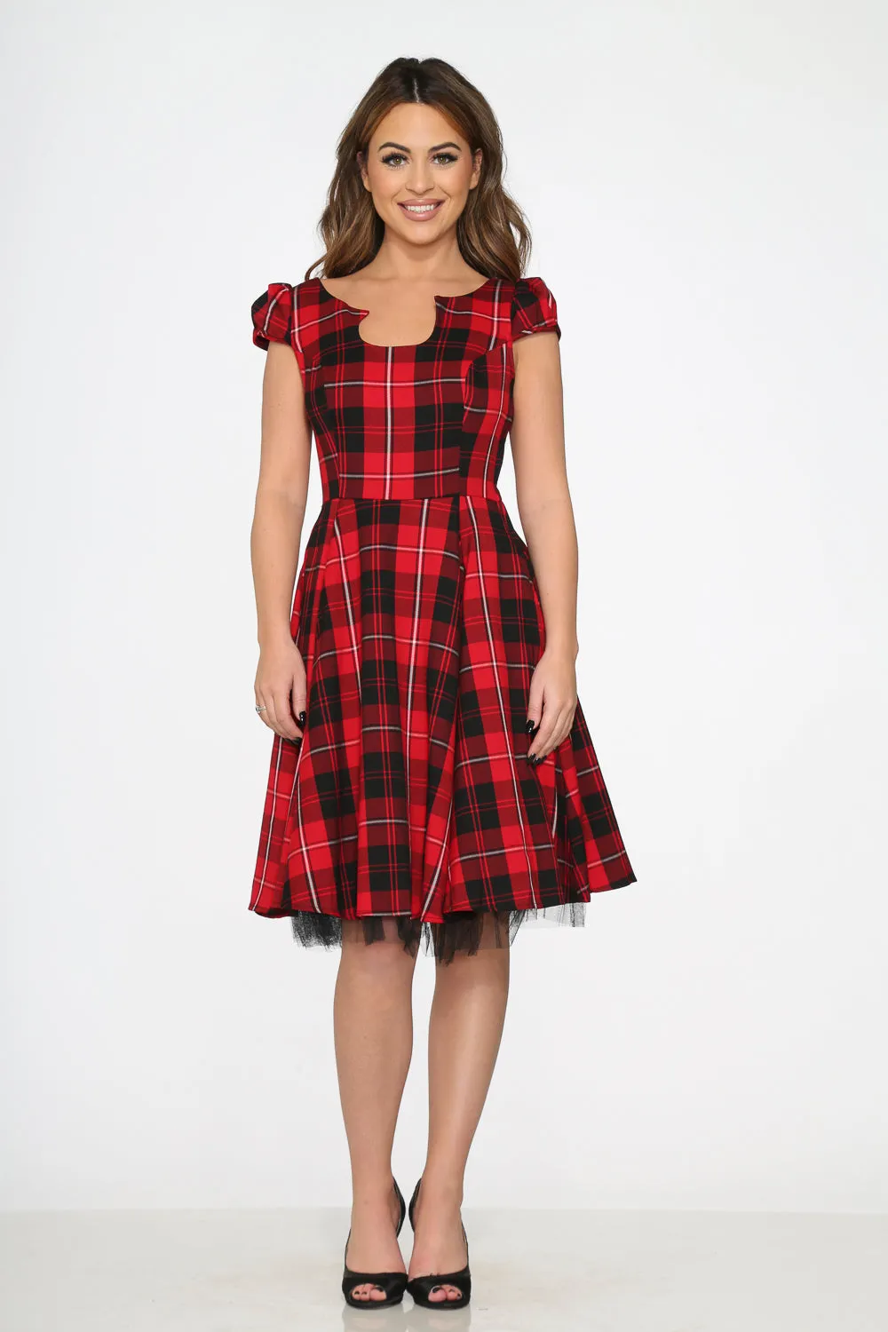 Red Plaid Swing Dress sold by Modcloth product image thumbnail 2