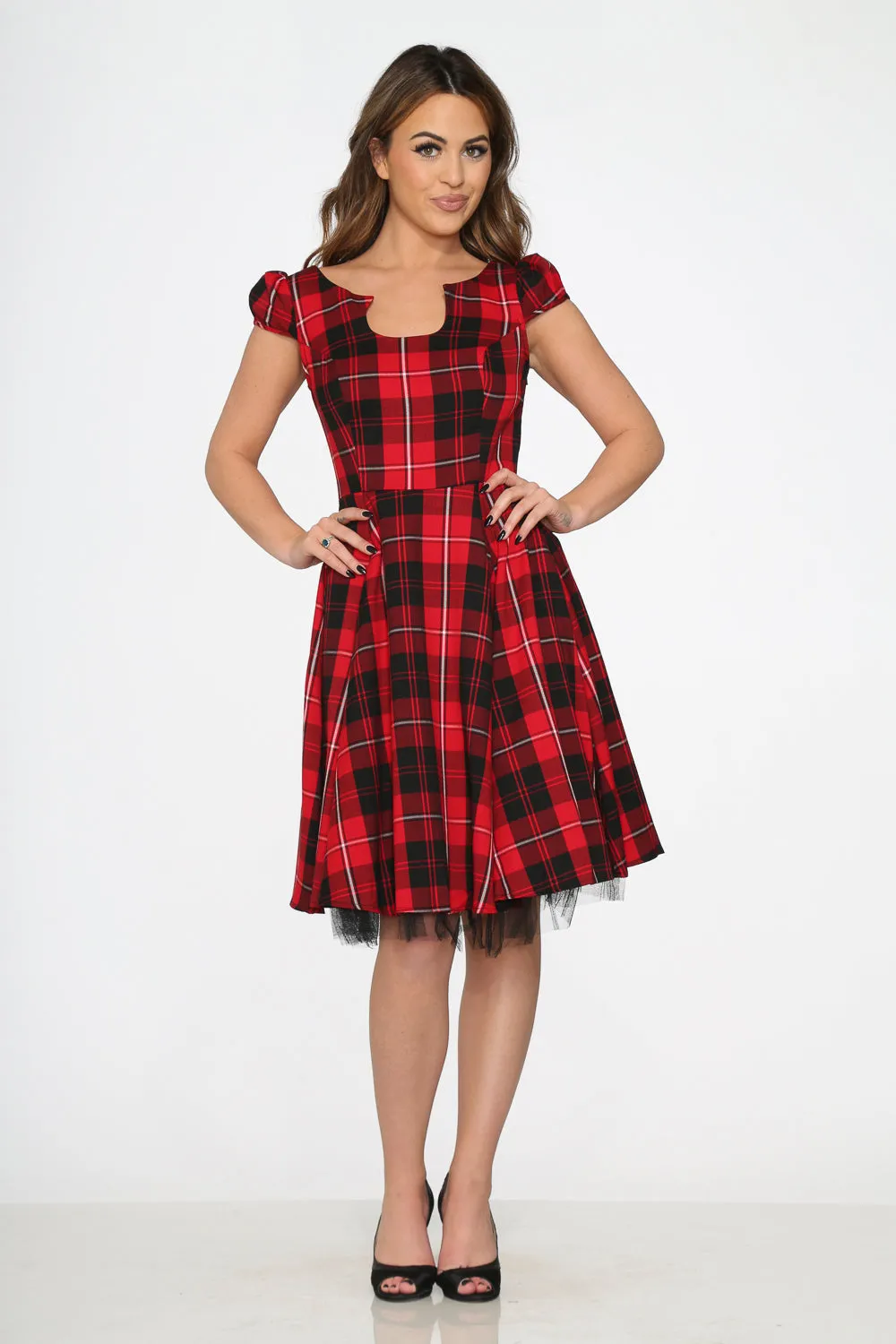 Red Plaid Swing Dress sold by Modcloth product image thumbnail 3