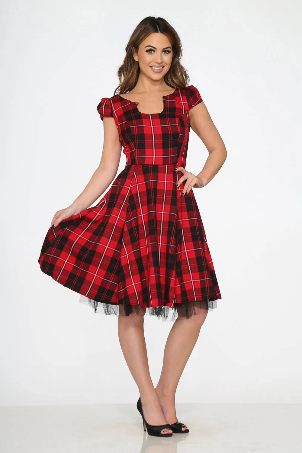 Red Plaid Swing Dress sold by Modcloth product image thumbnail 4