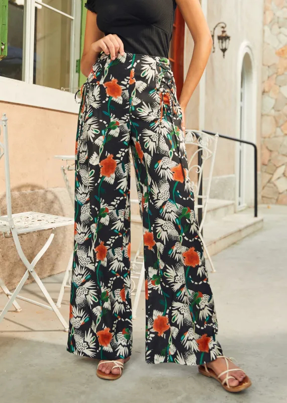 The Lace-Up & Lounge Wide-Leg Pants sold by Modcloth