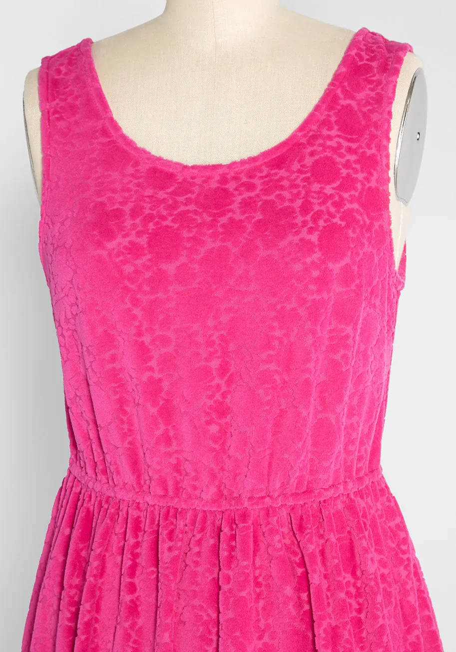 Optimistic Effect Velour Sleeveless Dress Sweet Berry sold by Modcloth product image thumbnail 3