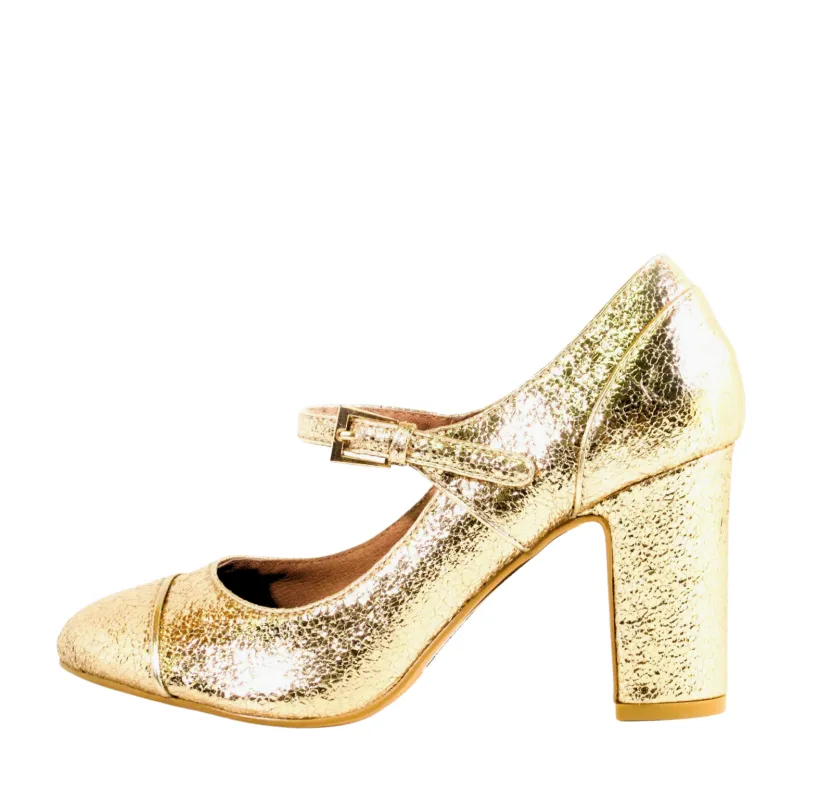 Orlando Gold Mary Jane Heels sold by Modcloth