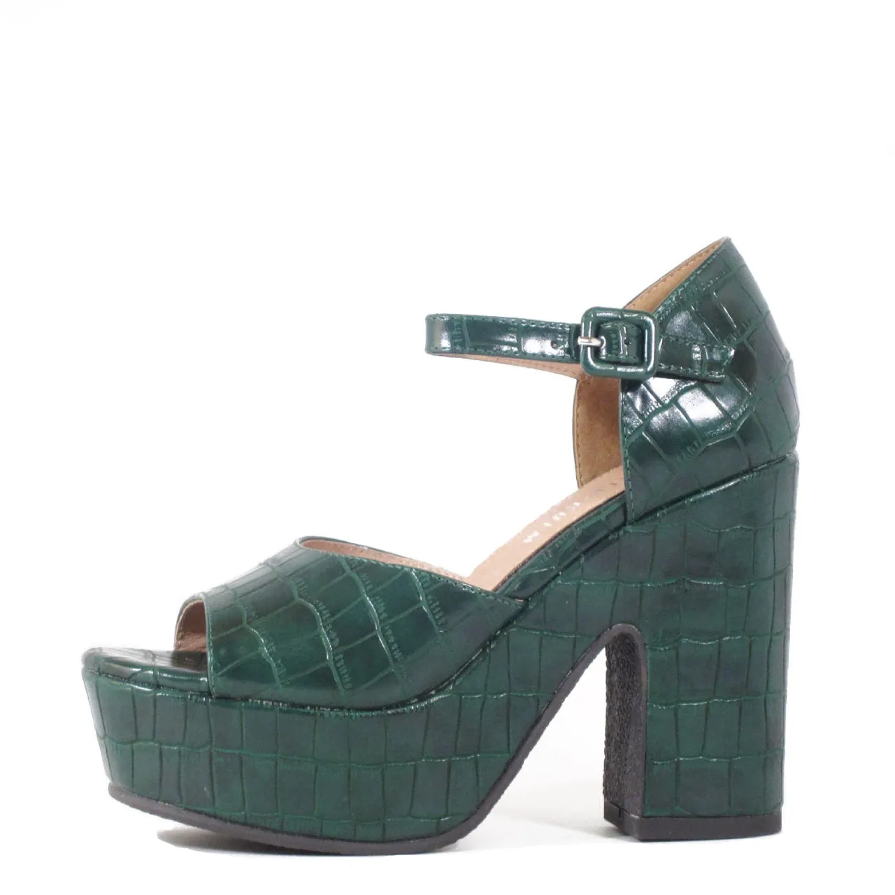 Quill Croco Platform Heels sold by Modcloth