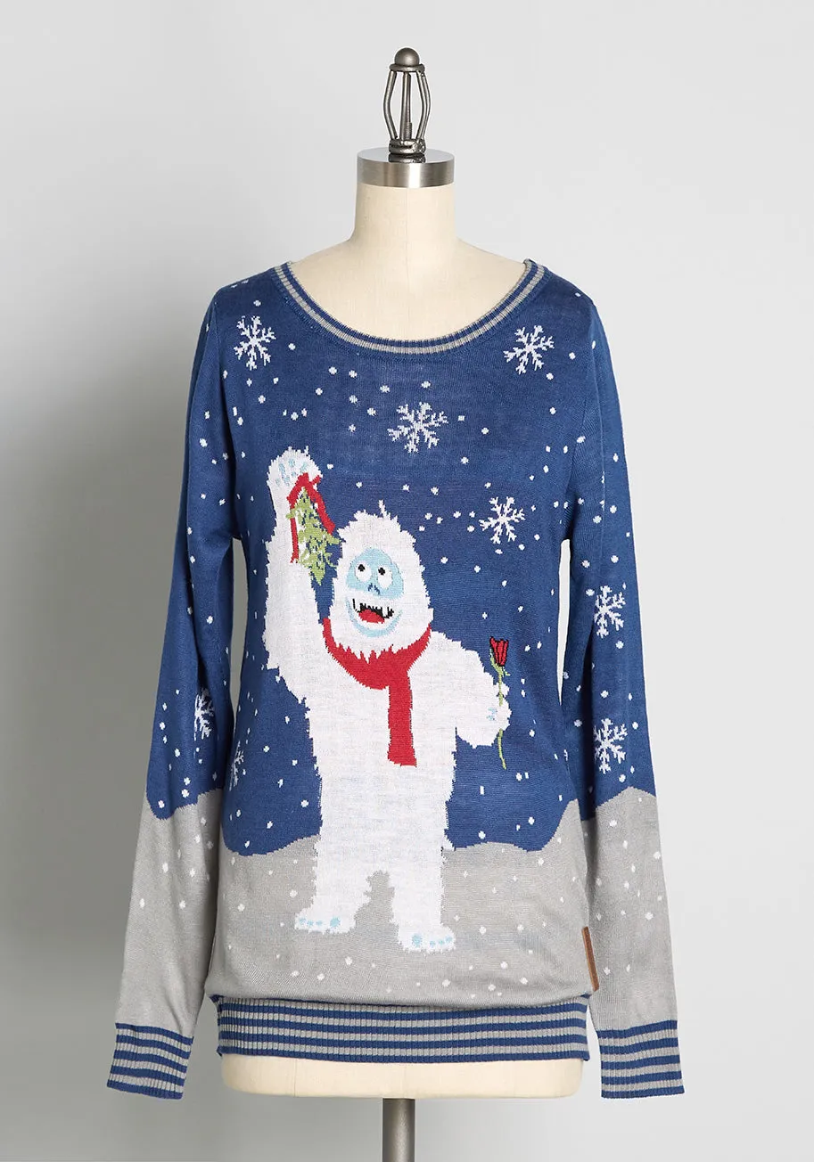 Abominable Snow Kiss Sweater sold by Modcloth