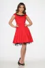 Red & Black Trim Swing Dress sold by Modcloth