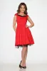 Red & Black Trim Swing Dress sold by Modcloth