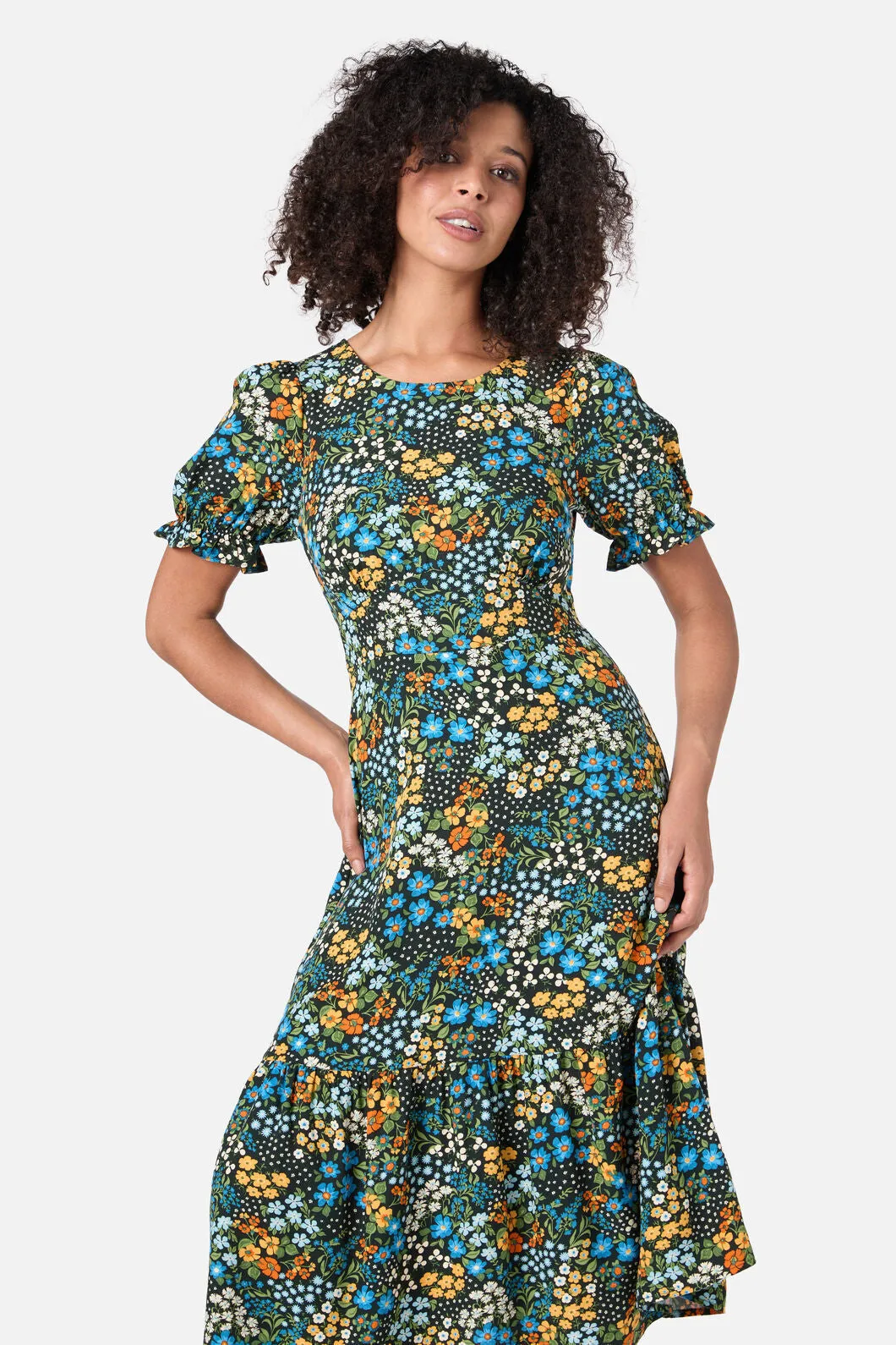 Ada 90's Floral Midi Dress sold by Modcloth product image thumbnail 5
