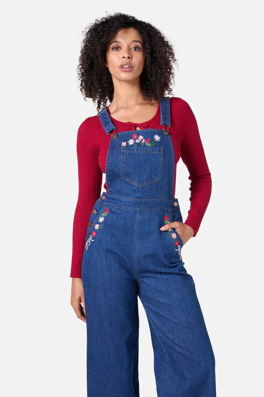 Flower Bow Embroidered Overall sold by Modcloth product image thumbnail 4
