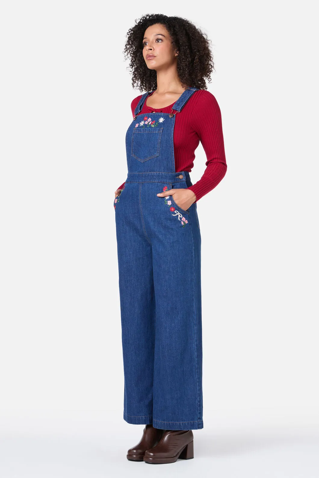 Flower Bow Embroidered Overall sold by Modcloth product image thumbnail 5