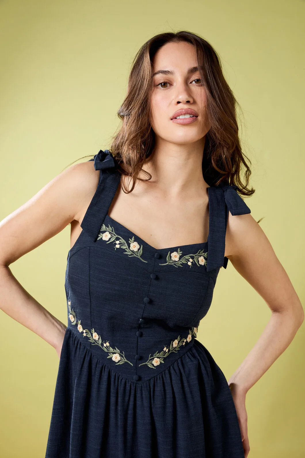 Esme Embroidered Midi Dress sold by Modcloth