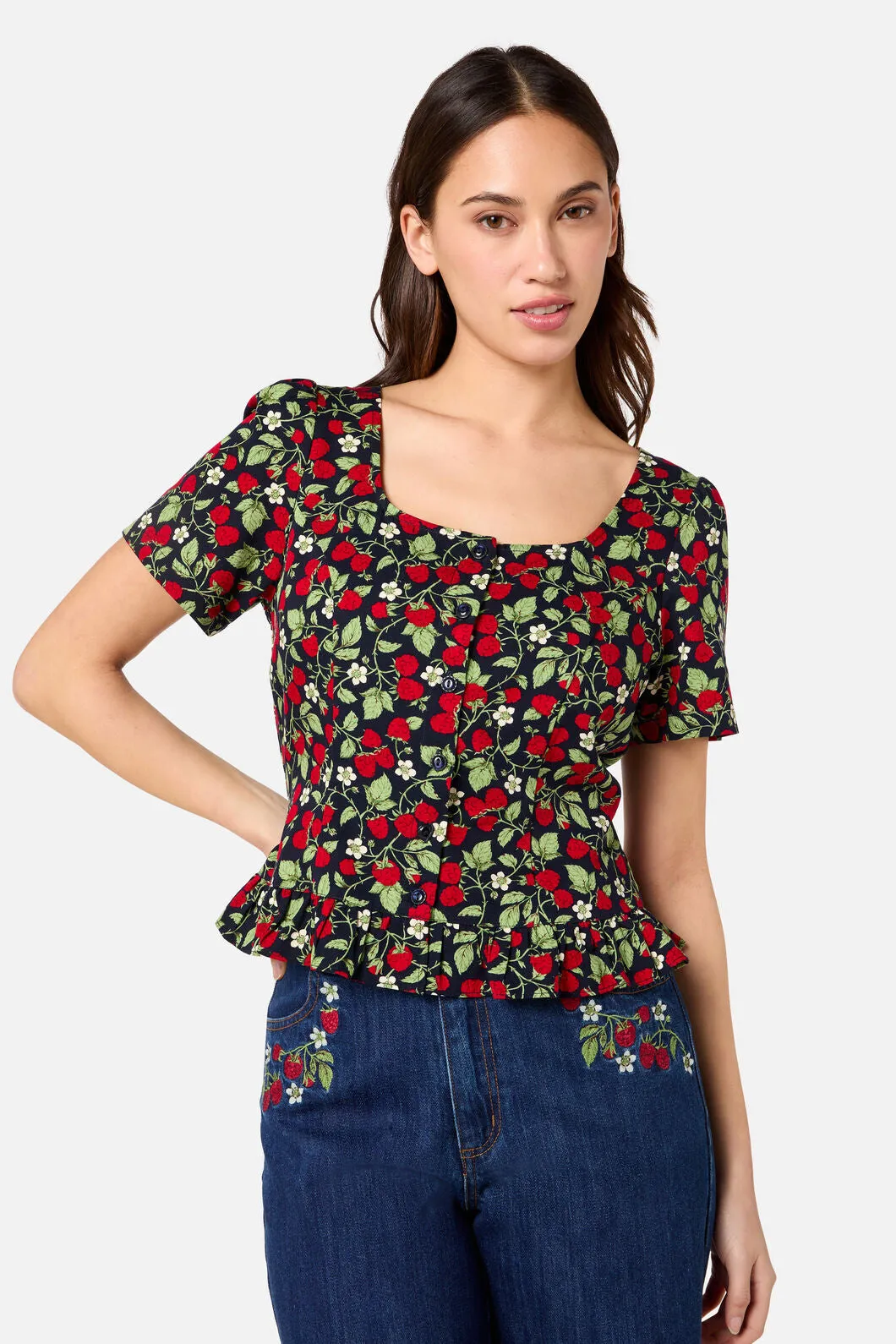 Raspberry Short Sleeve Top sold by Modcloth product image thumbnail 3