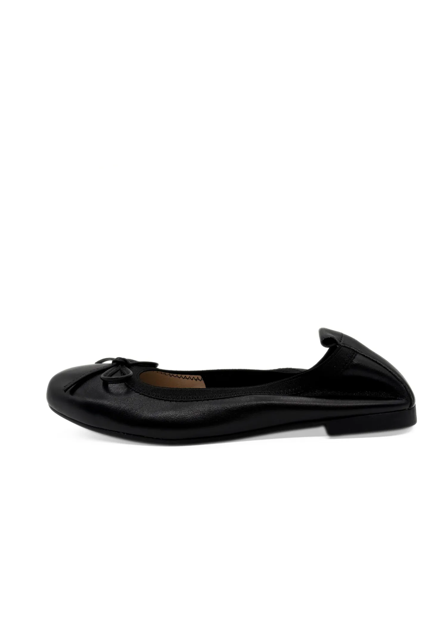 Jamie Leather Ballerina Flat Black sold by Modcloth