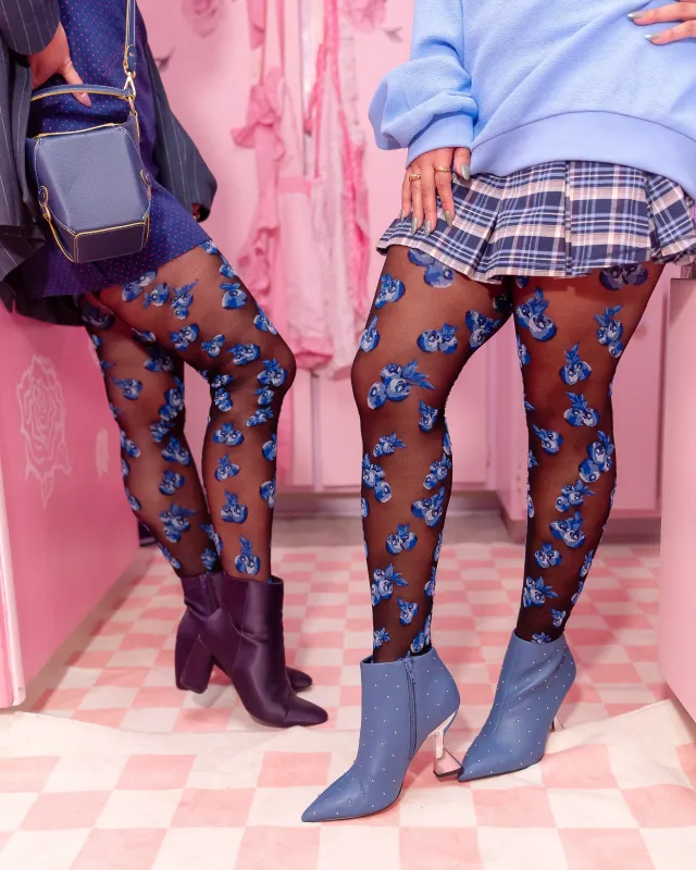 Blueberry Black Sheer Thigh High Stockings sold by Modcloth