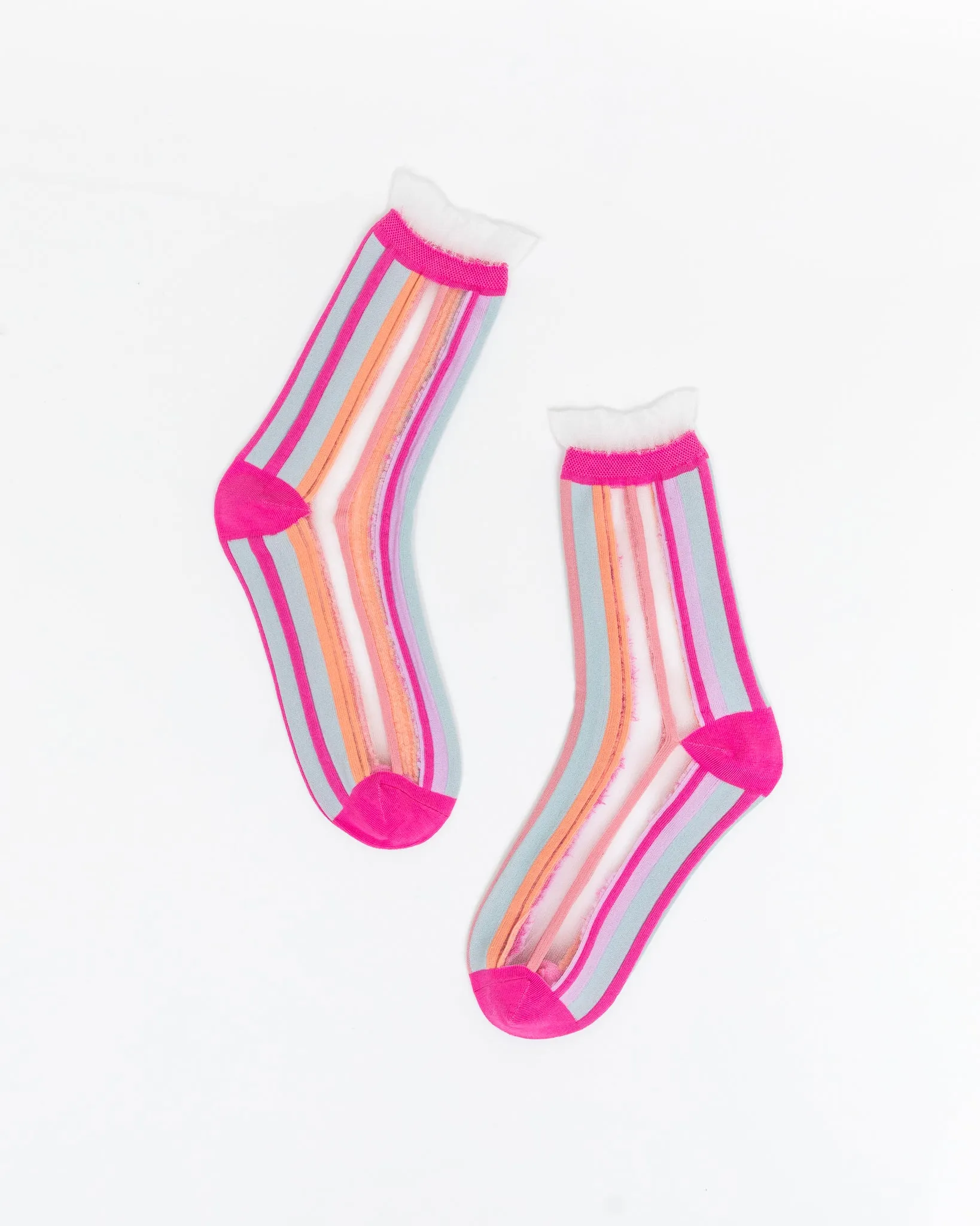 Candy Stripe Ruffle Crew Sock sold by Modcloth product image thumbnail 4