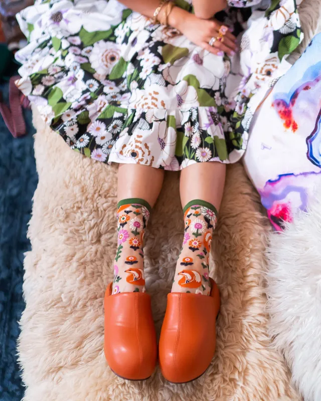 Feeling Foxy Sheer Ankle Sock made by Modcloth