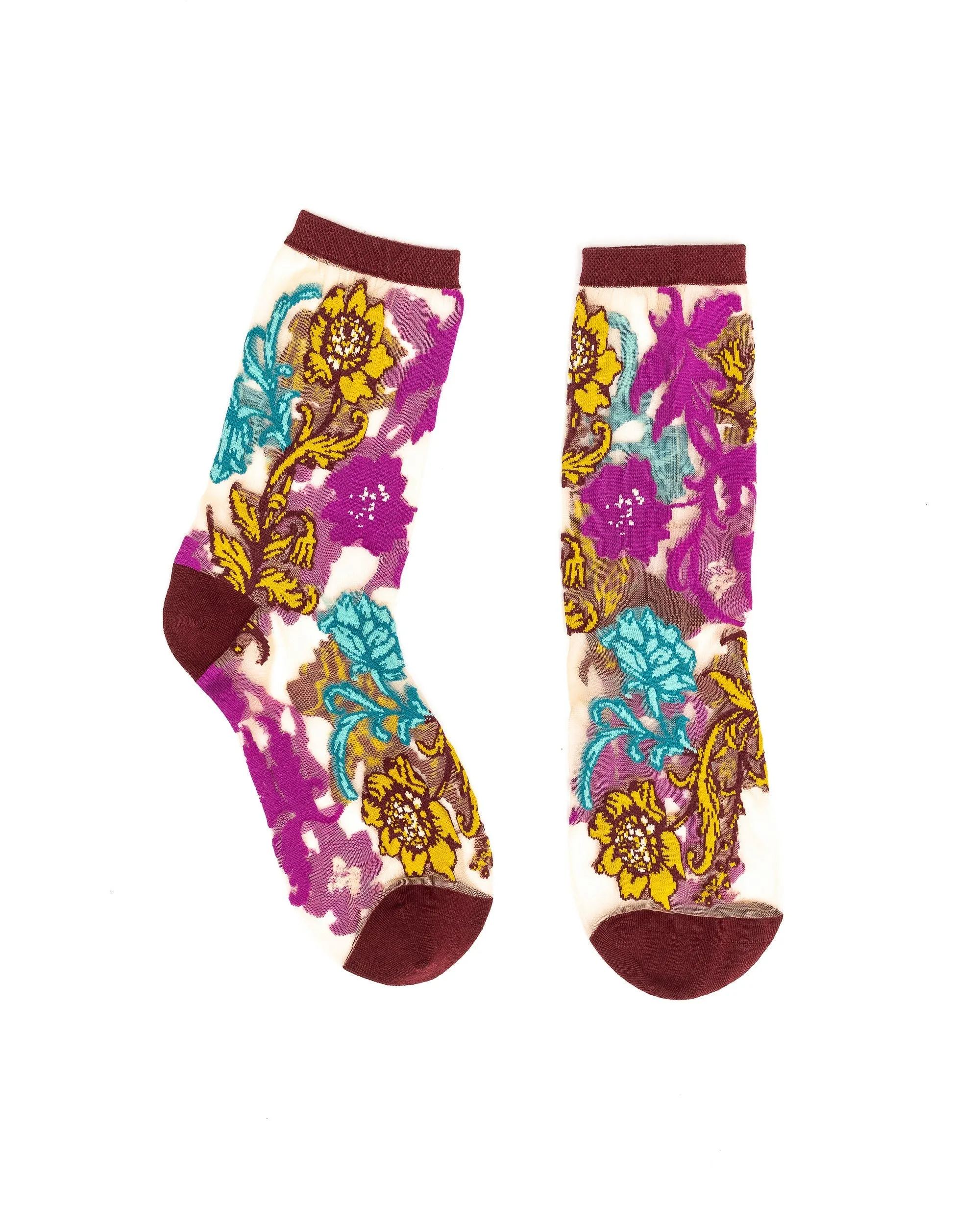 Gem Garden Sheer Crew Sock sold by Modcloth product image thumbnail 3