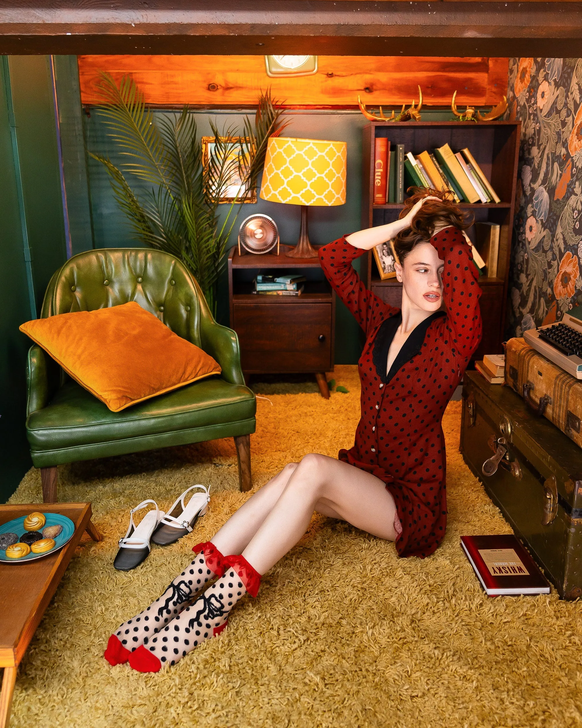 Polka Dot Bow Ruffle Sheer Crew Sock sold by Modcloth product image thumbnail 4