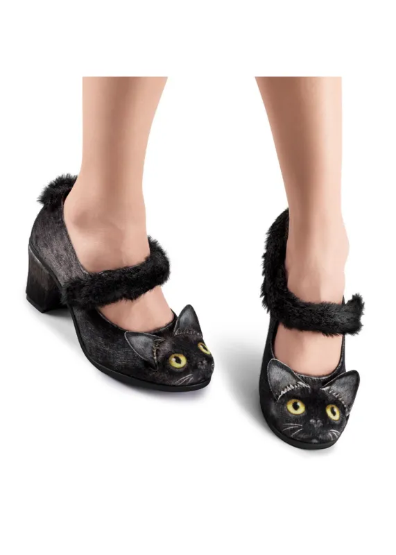 Chocolaticas® Mid Heels Chat Noir Women's Mary Jane Pump sold by Modcloth