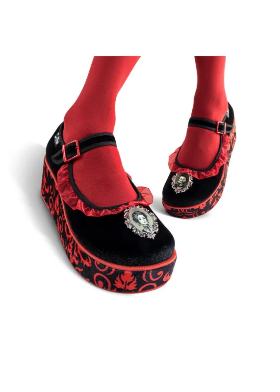 Chocolaticas® Memento Mori Women's Mary Jane Platform sold by Modcloth