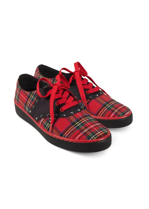 Chocolaticas® Rebel Tartan Casual Sneaker sold by Modcloth