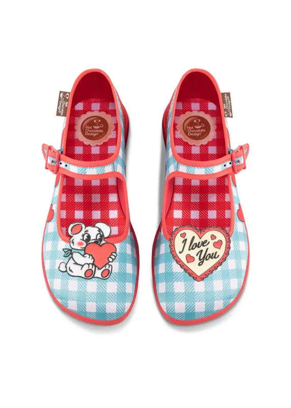 Chocolaticas® I Love You Women's Mary Jane Flat sold by Modcloth