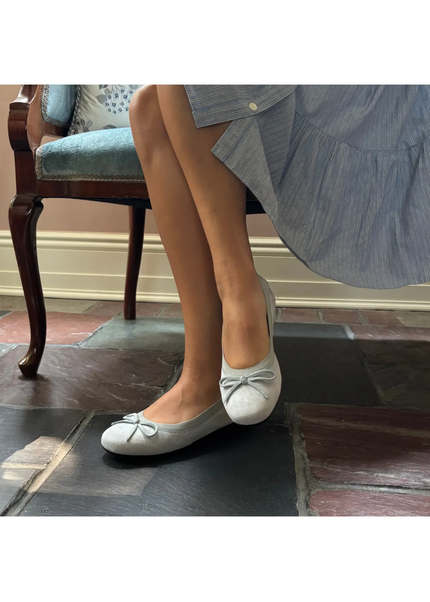 Jamie Suede Ballerina Flat sold by Modcloth