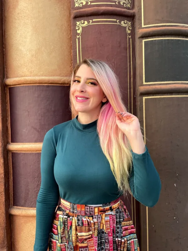 Green Mock Neck Top sold by Modcloth