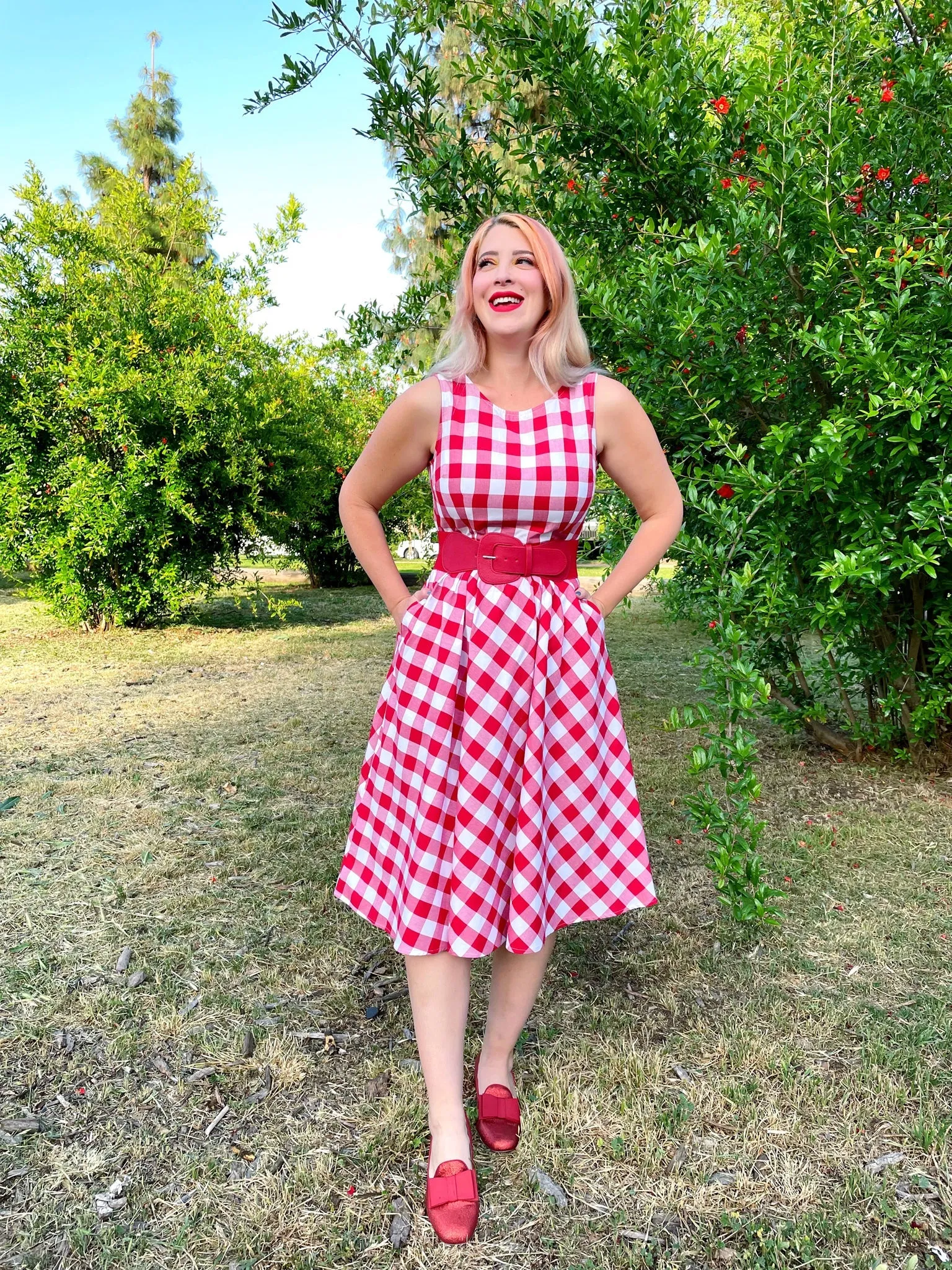 Gingham Midi Dress sold by Modcloth