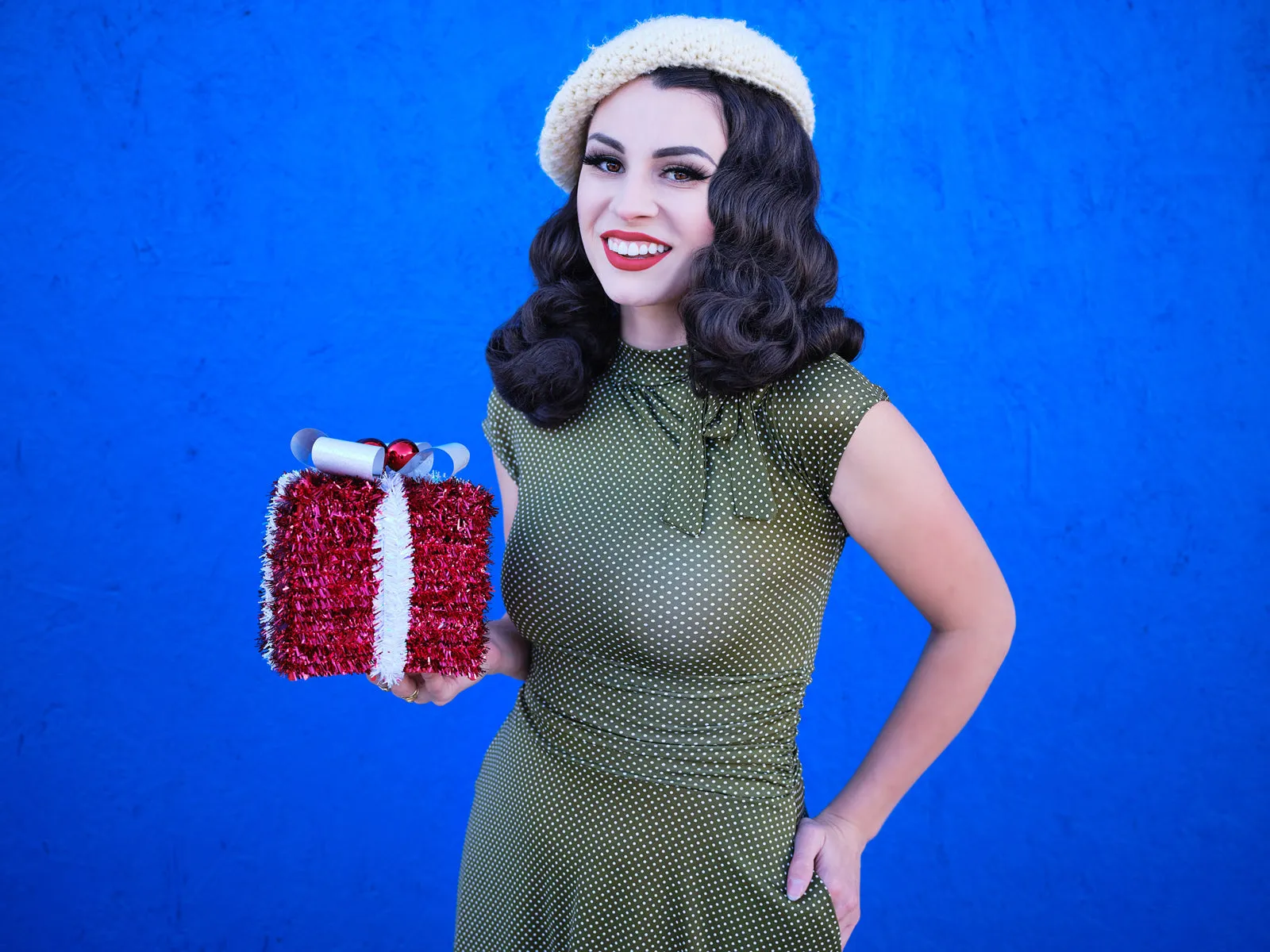 Olive Dot Bombshell Dress sold by Modcloth product image thumbnail 3