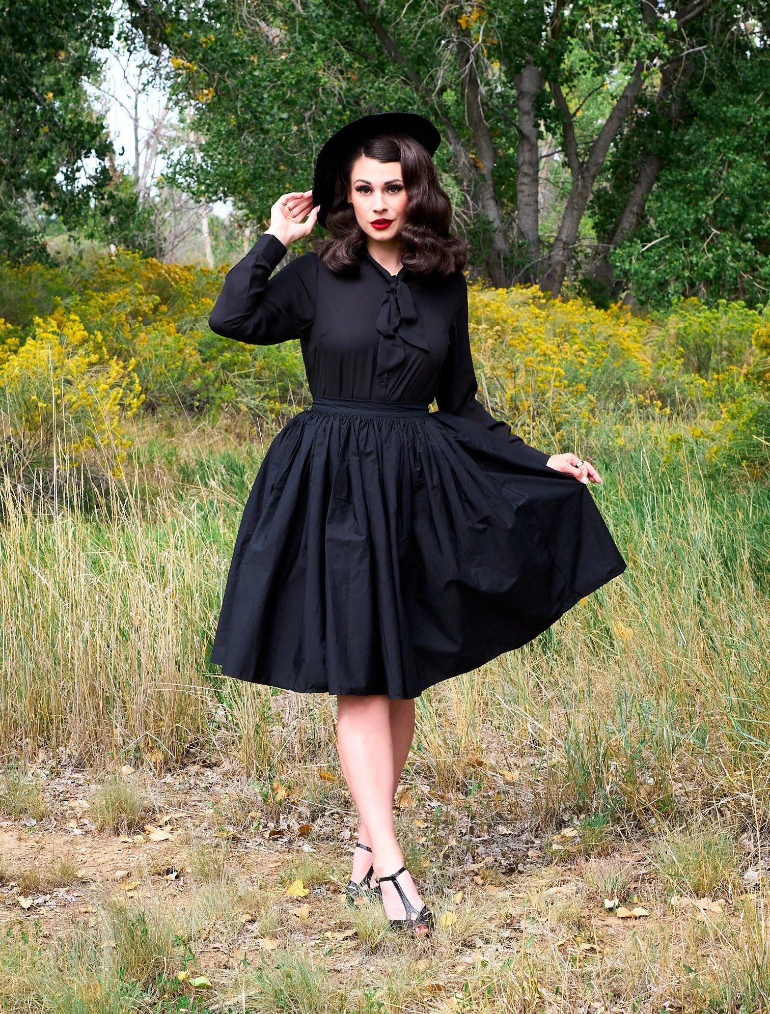 Helen Retro Blouse in Black sold by Modcloth product image thumbnail 2
