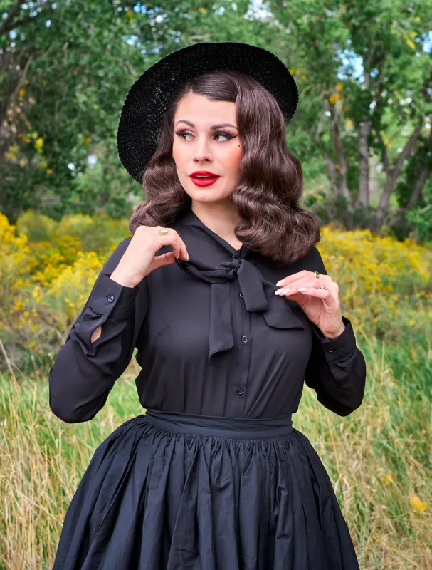 Helen Retro Blouse in Black sold by Modcloth