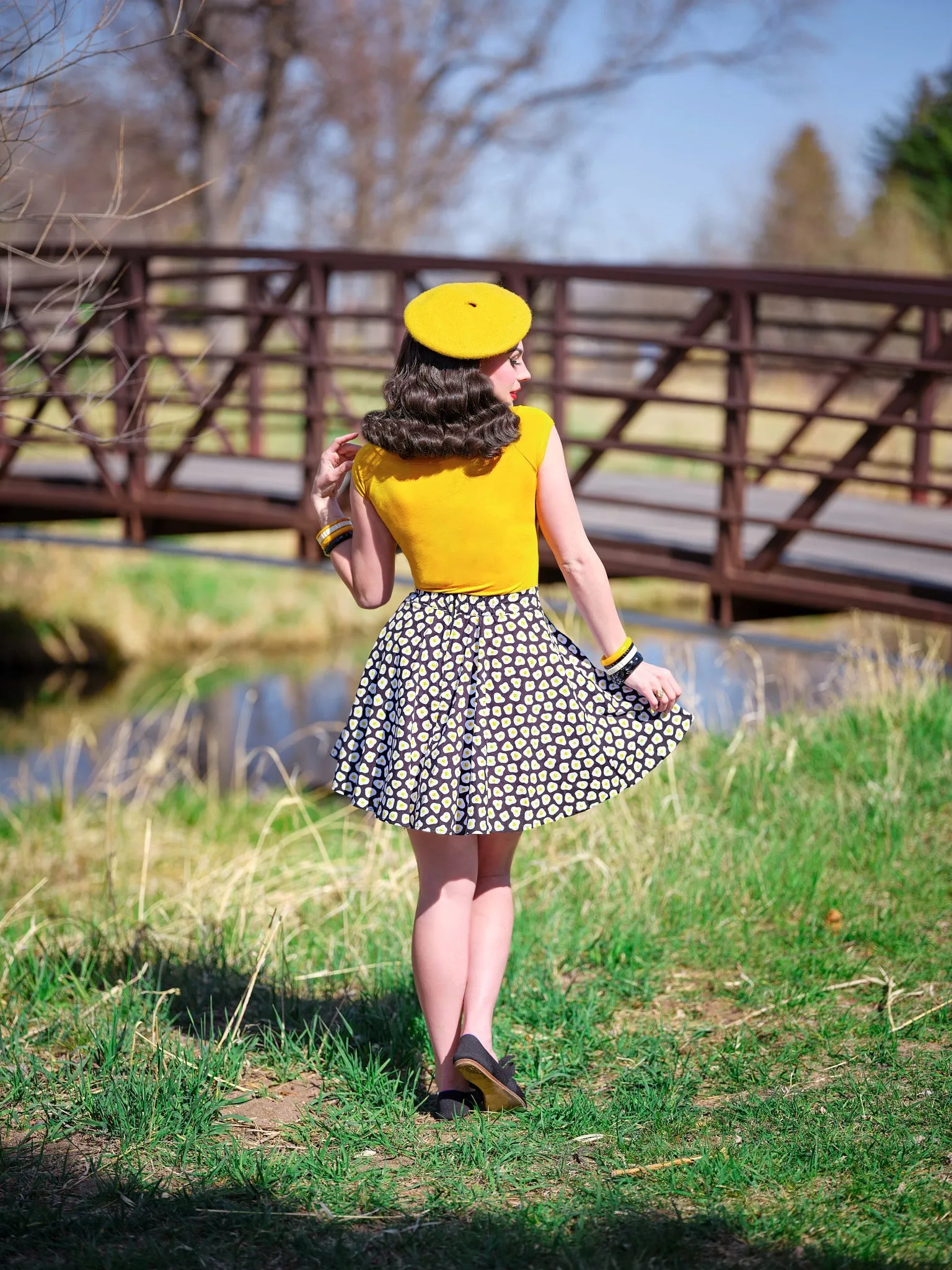Sunny Side Up Skater Skirt sold by Modcloth product image thumbnail 2