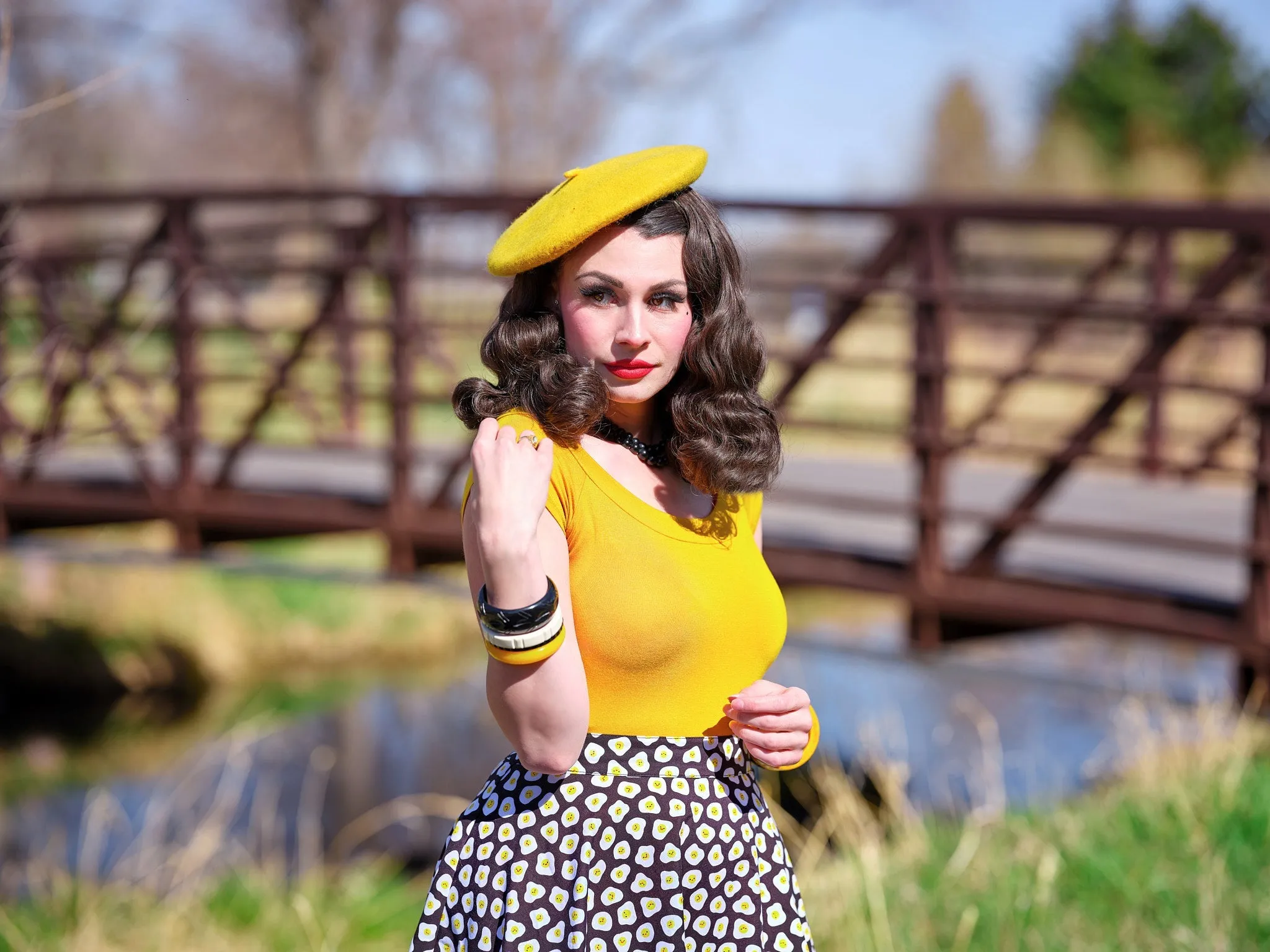 Sunny Side Up Skater Skirt sold by Modcloth product image thumbnail 3