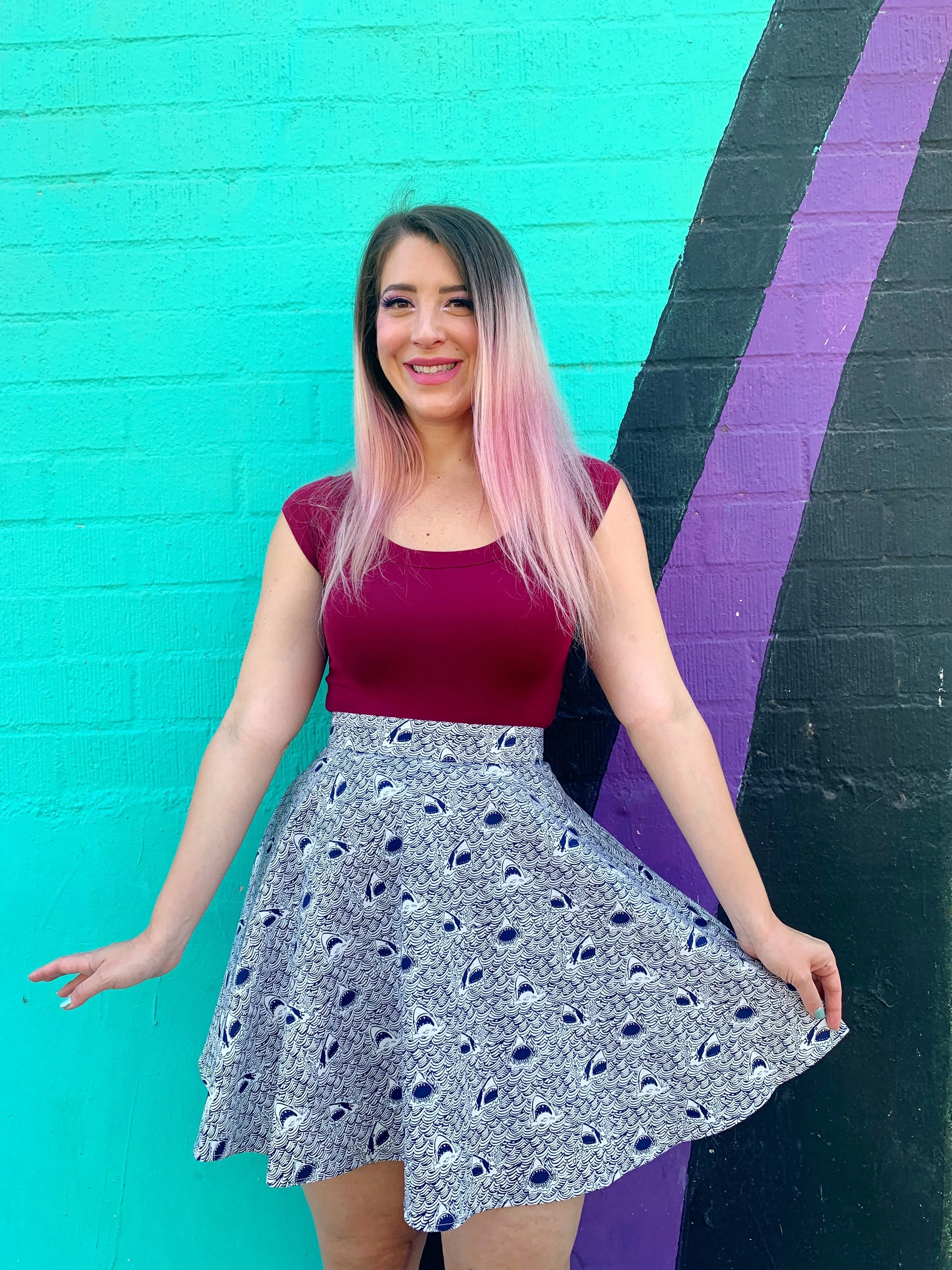 Retro Boat Neck Top in Burgundy sold by Modcloth product image thumbnail 2