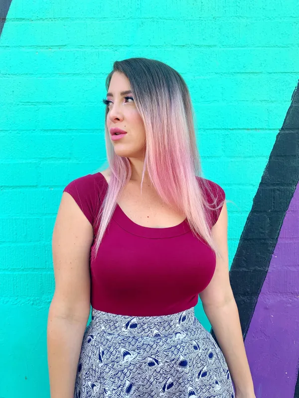 Retro Boat Neck Top in Burgundy sold by Modcloth