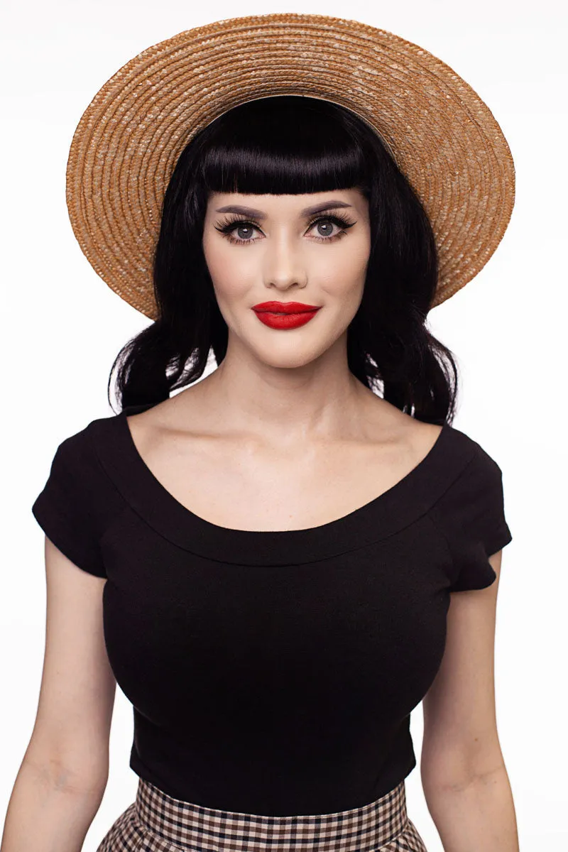 Retro Boat Neck Top in Black sold by Modcloth product image thumbnail 4