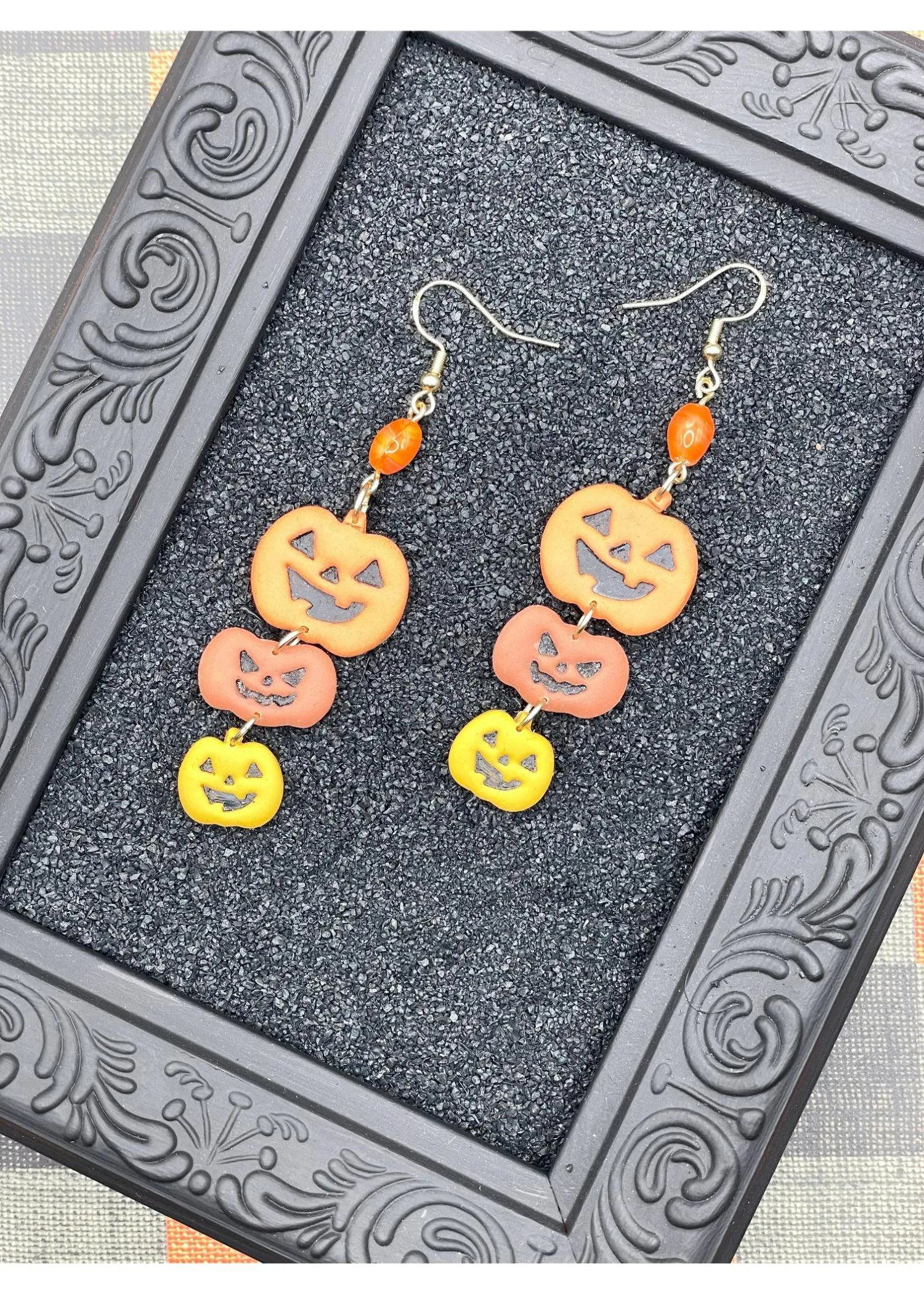 Salem Jack-O-Lantern Stack Earrings sold by Modcloth product image thumbnail 3