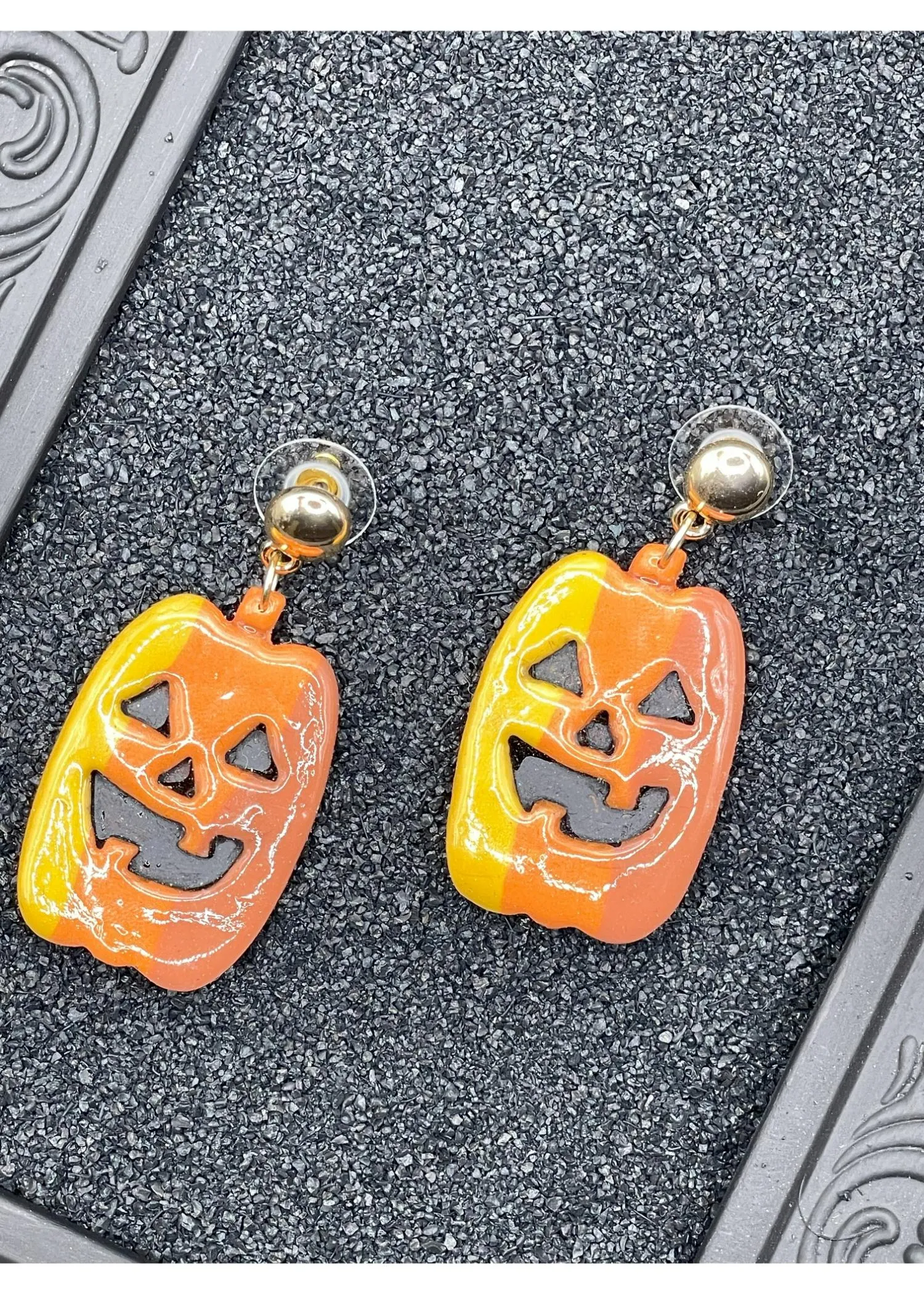 Salem Ombre Jack-O-Lantern Earrings sold by Modcloth