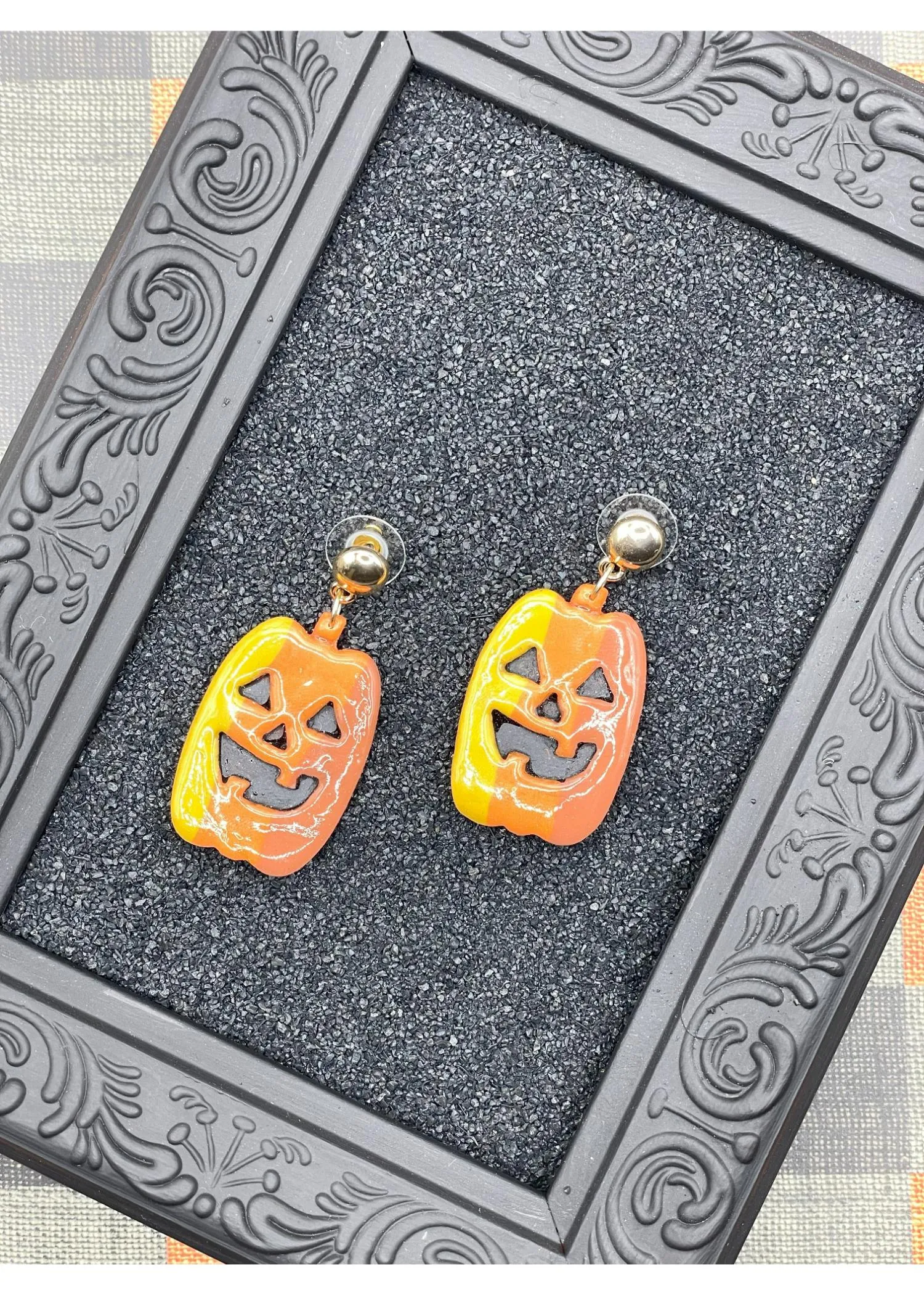 Salem Ombre Jack-O-Lantern Earrings sold by Modcloth product image thumbnail 3