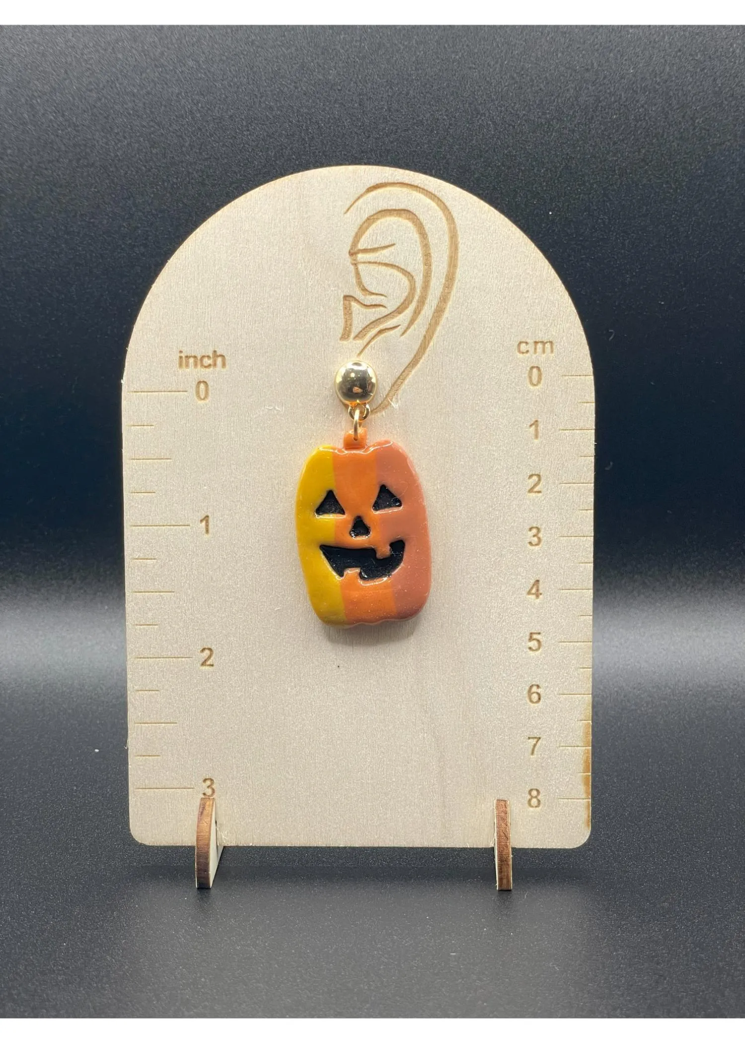 Salem Ombre Jack-O-Lantern Earrings sold by Modcloth product image thumbnail 2