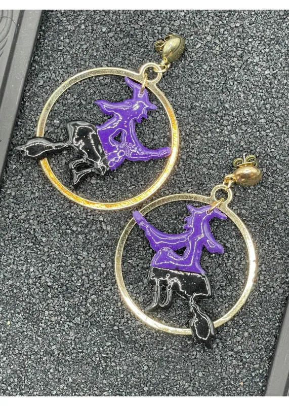 Salem Full Gold Moon Witch Earrings sold by Modcloth