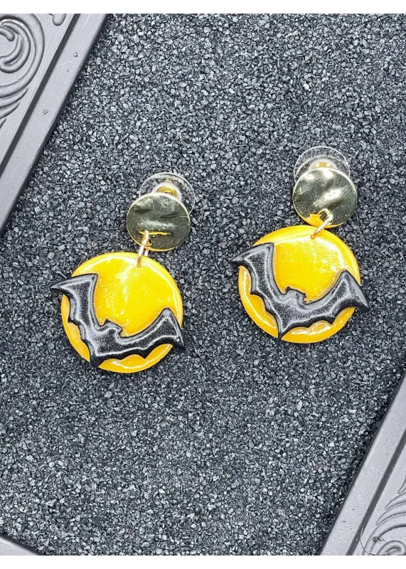 Salem Full Moon Bat Earrings sold by Modcloth