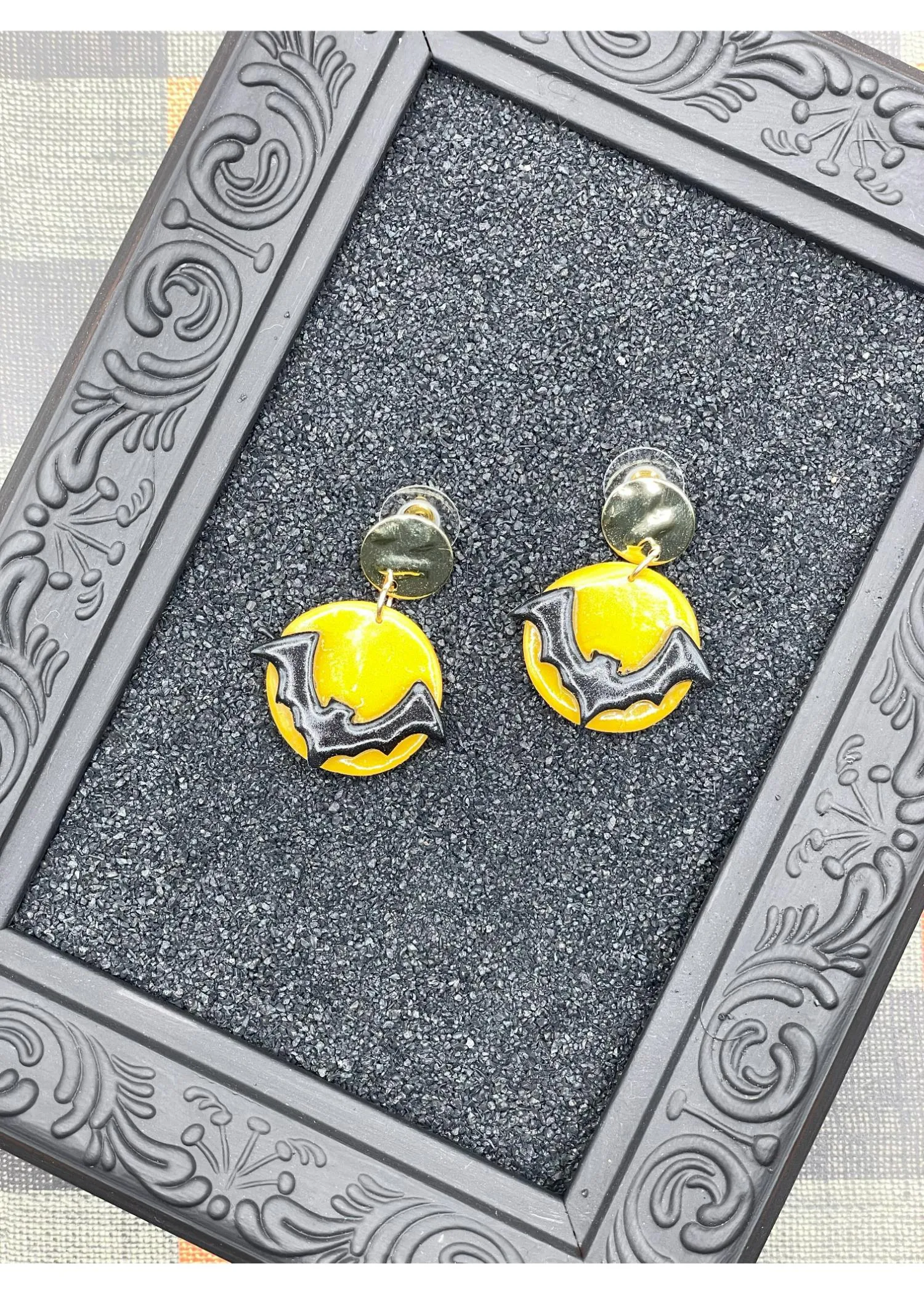 Salem Full Moon Bat Earrings sold by Modcloth product image thumbnail 3