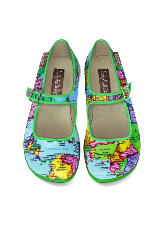 Chocolaticas® Bon Voyage Women's Mary Jane Flat sold by Modcloth