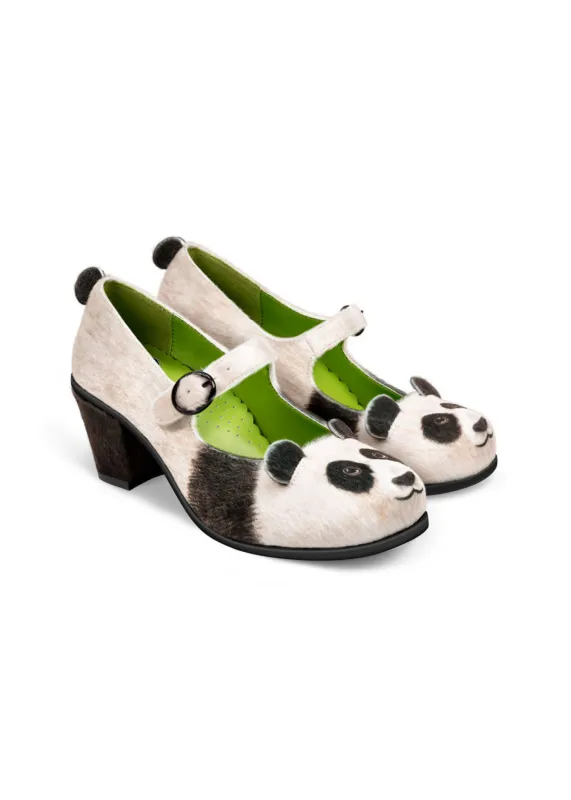 Chocolaticas® Mid Heels Panda Women's Mary Jane Pump sold by Modcloth